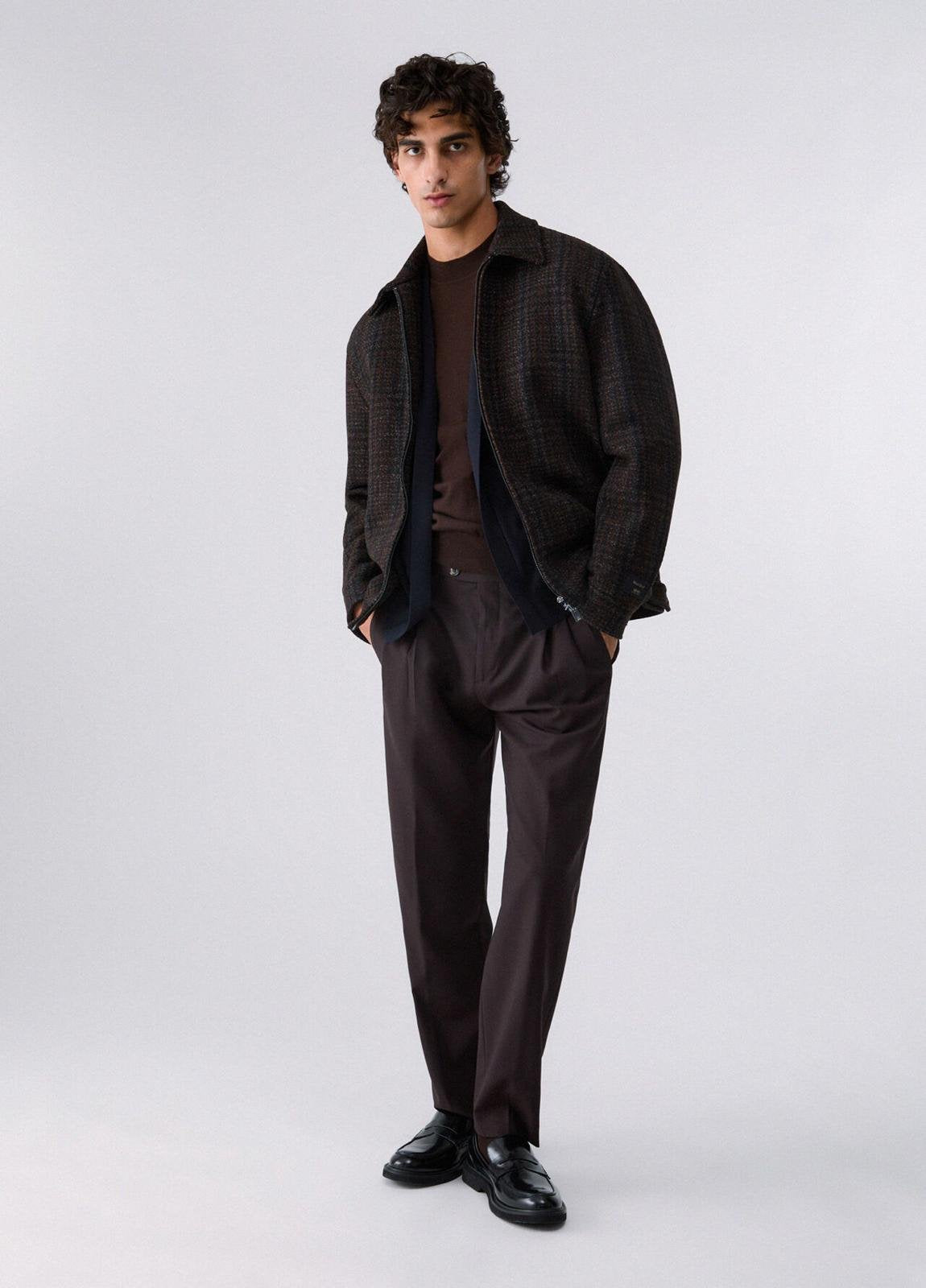 Giubbotto Liu Jo in misto lana tartan full zip