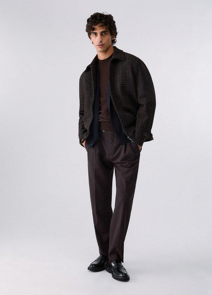 Giubbotto Liu Jo in misto lana tartan full zip