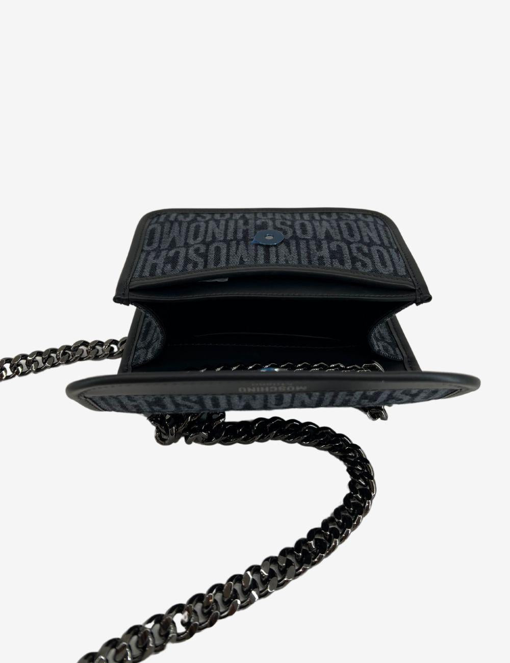 Borsa Moschino effetto denim con tracolla donna