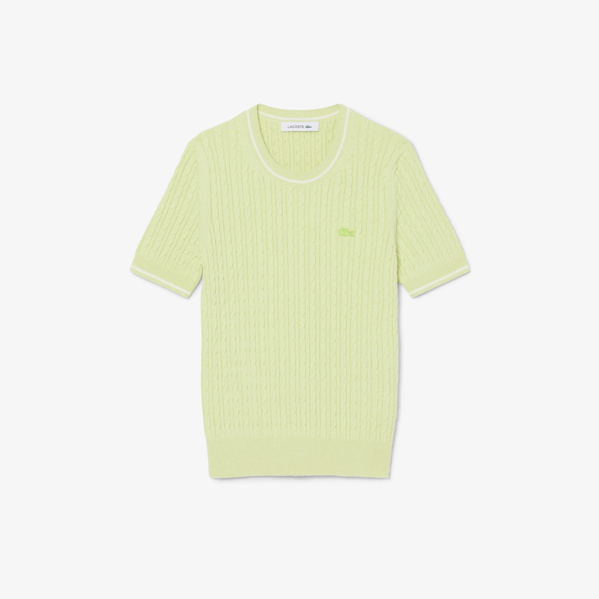 T-Shirt Lacoste in maglia ricamata donna