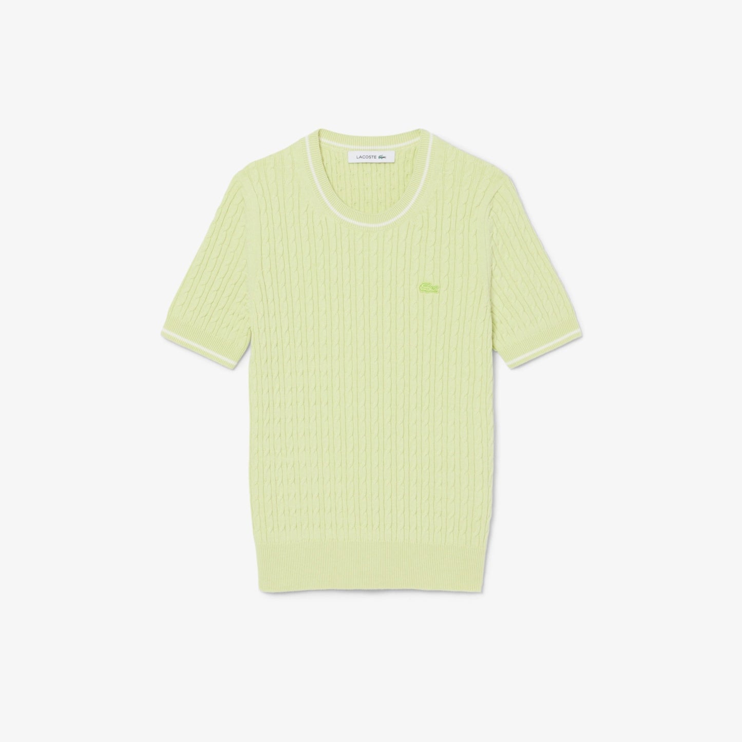 T-Shirt Lacoste in maglia ricamata donna