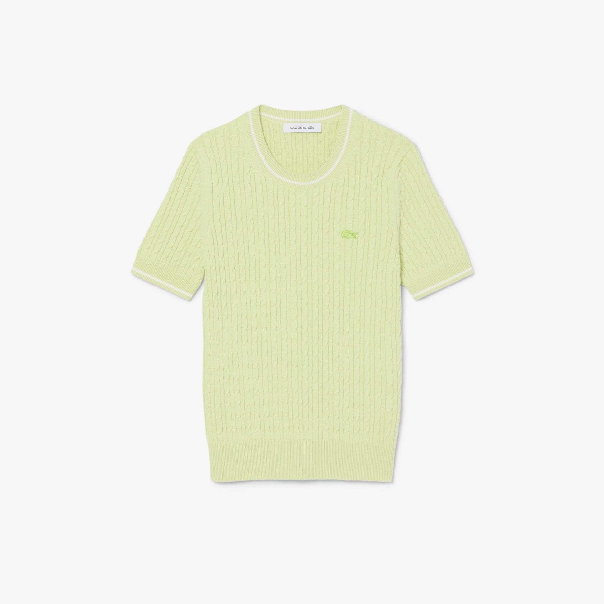 T-Shirt Lacoste in maglia ricamata donna
