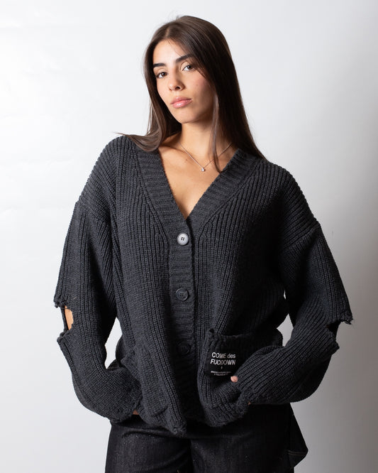 Cardigan Comme des Fuckdown con etichetta logata donna