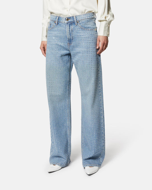 Jeans Silvian Heach con applicazione di brillantini allover