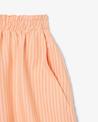 Bermuda Lacoste a strisce in misto lino donna