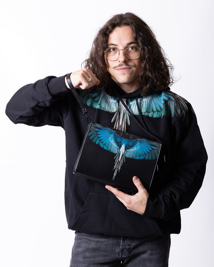 Pochette Marcelo Burlon in ecopelle "Icon Wings"