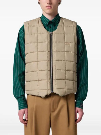 Gilet MSGM reversibile trapuntato e rigato con ricamo