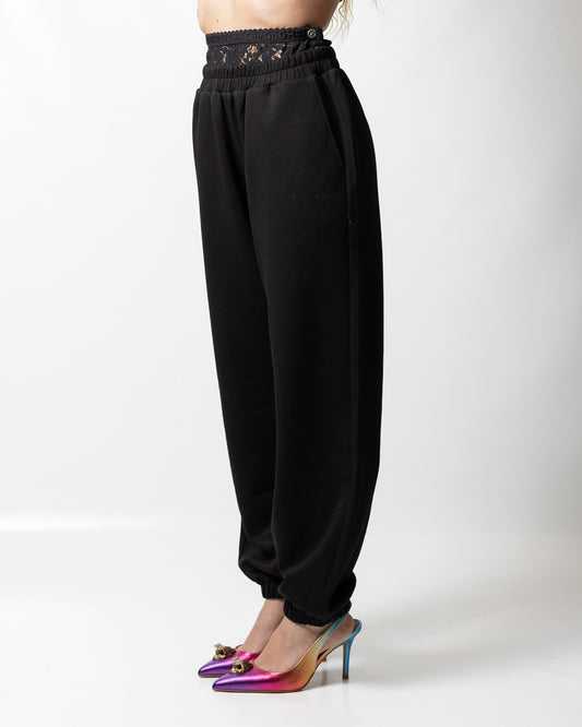 Pantalone Richmond X in felpa con pizzo donna