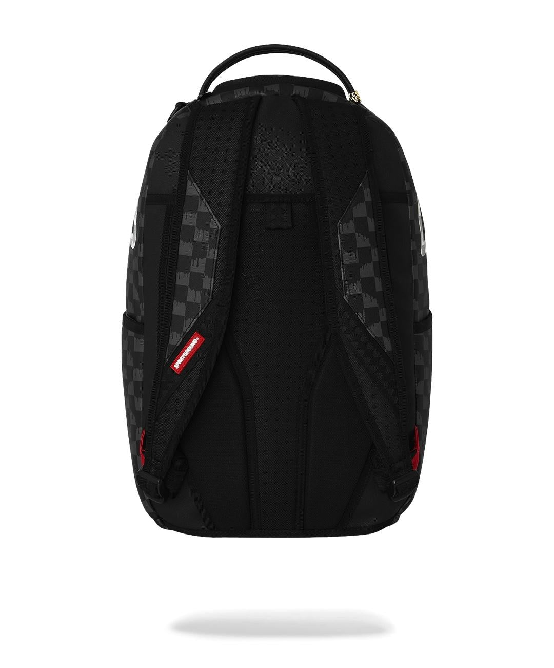 Zaino Sprayground nero BLACK AND WHITE DRIP CHECK SHARK BACKPACK 