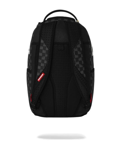 Zaino Sprayground nero BLACK AND WHITE DRIP CHECK SHARK BACKPACK 
