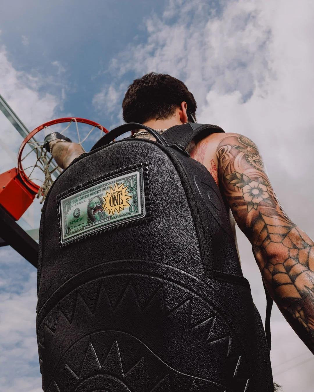 Zaino Sprayground nero REAL MONEY BACKPACK 