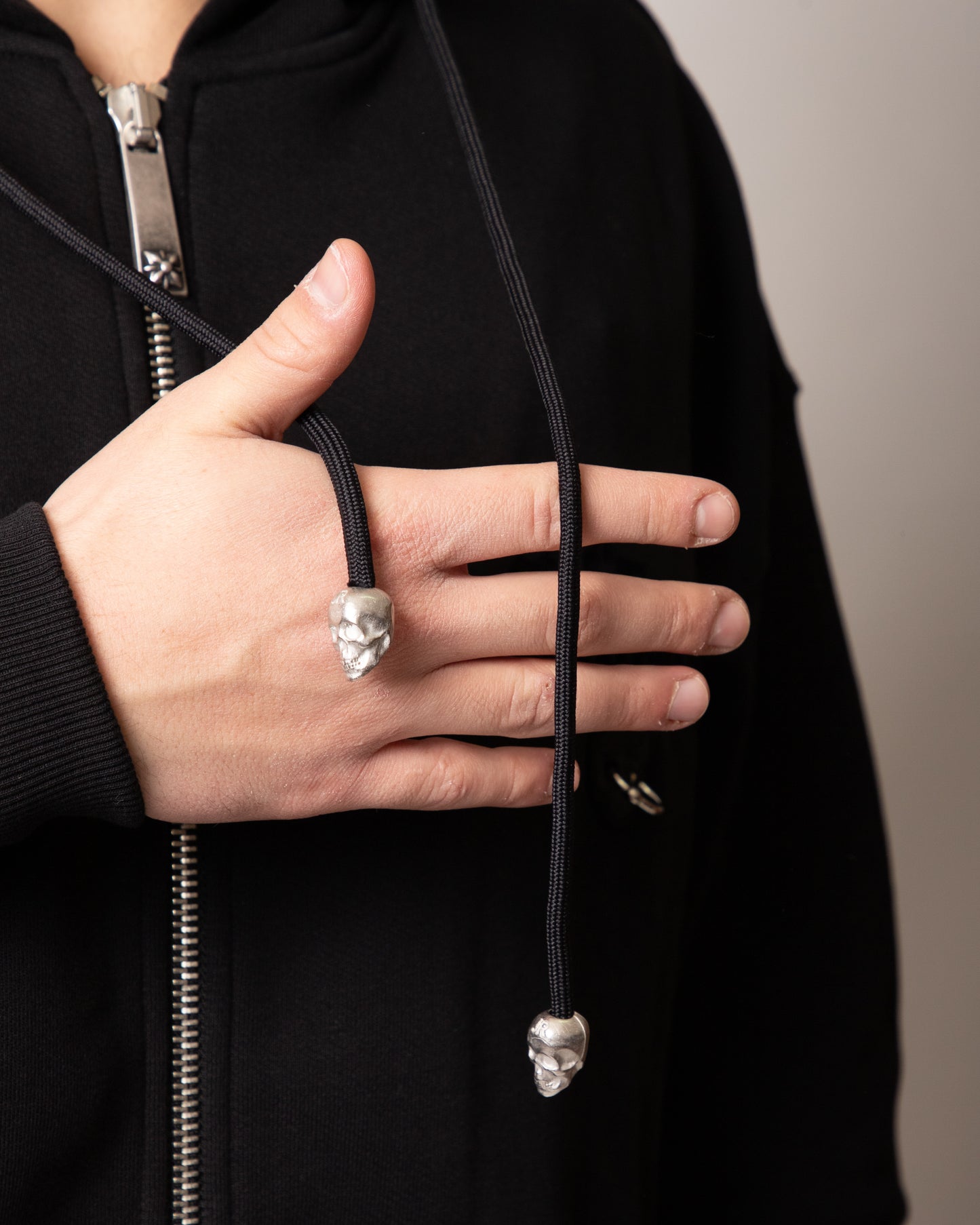 Felpa John Richmond fullzip con cappuccio "Piercing" uomo