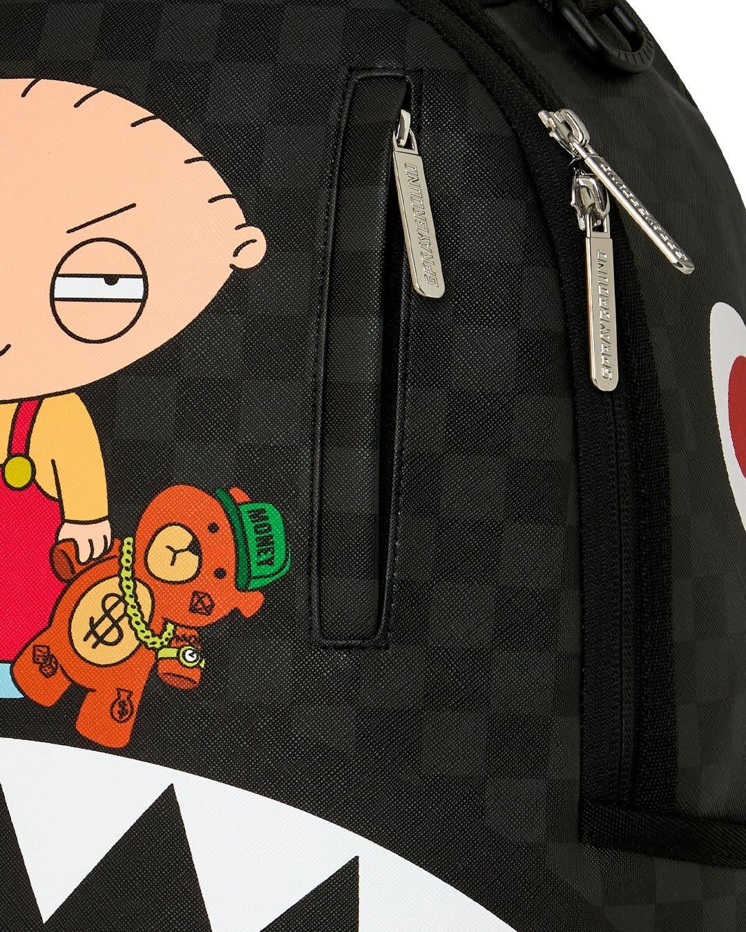 Zaino Sprayground nero FAMILY GUY STEWIE HOLDING BEAR KEYCHAIN BACKPACK 