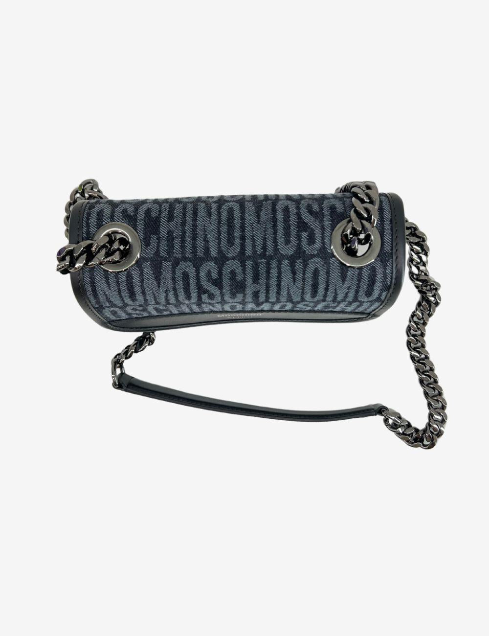 Borsa Moschino effetto denim con tracolla donna