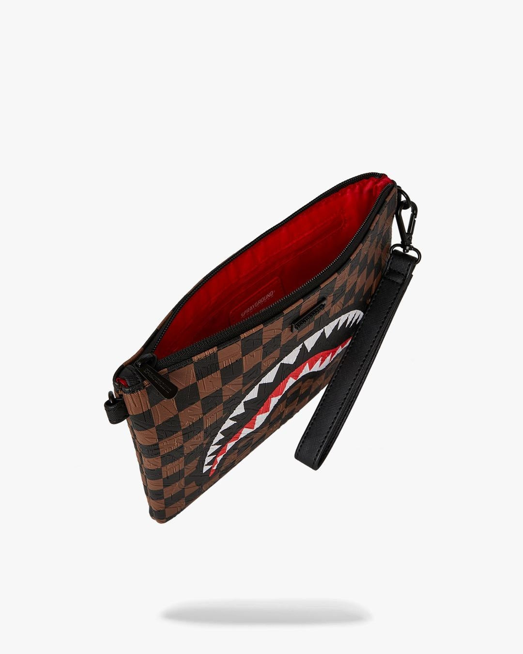 Pochette Sprayground marrone  "CHECK 2 EMBOSS CROSSOVER CLUTCH"
