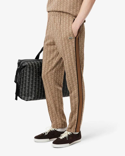 Pantalone Lacoste logato allover uomo