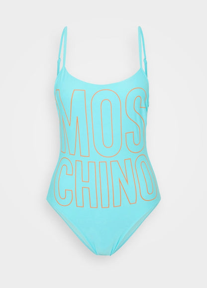 Costume intero Moschino Swim con maxi logo a contrasto donna