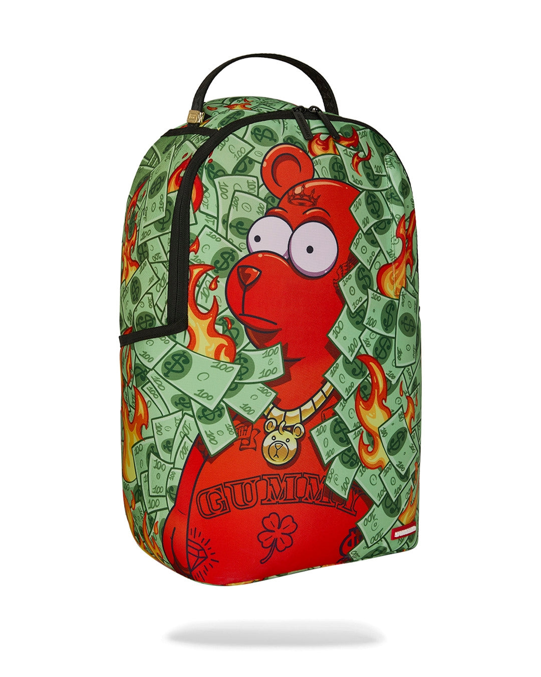 Zaino Sprayground verde DIABLO BEAR IN BUSHES DLXSR BACKPACK A.I. 