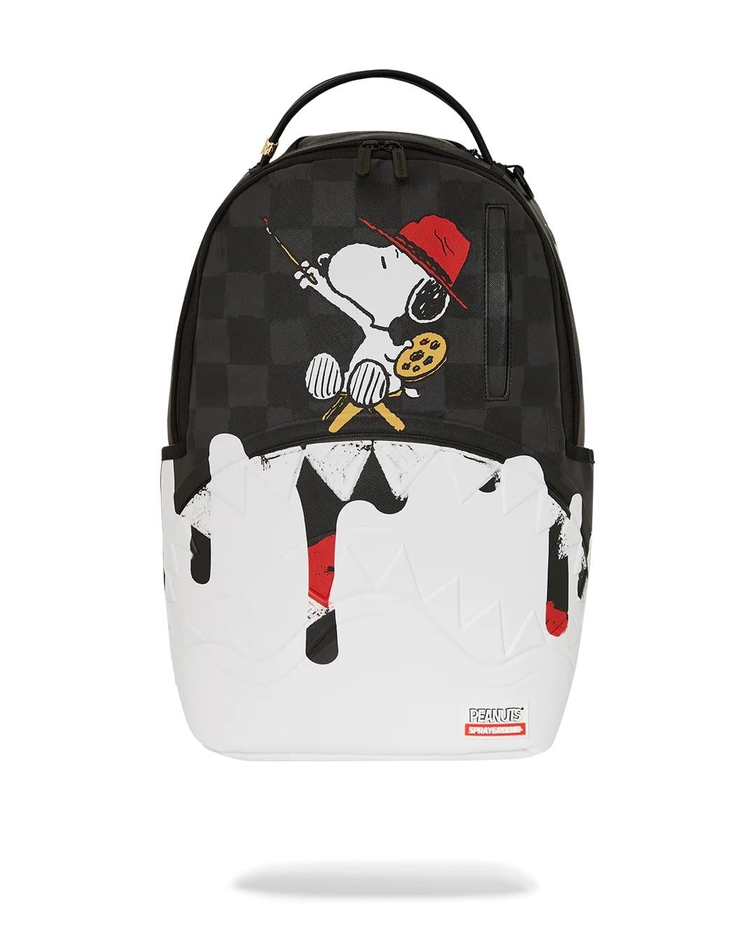 Zaino Sprayground nero Snoopy painting shark dlxsv backpack