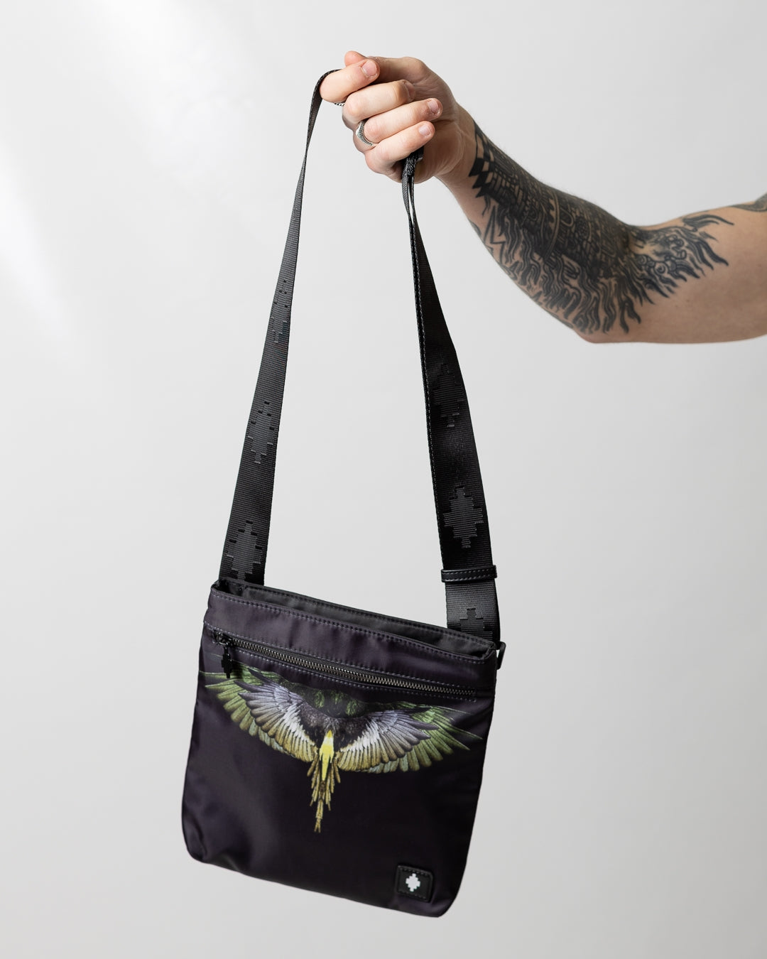 Tracolla Marcelo Burlon in nylon "Icon Wings Yellow"