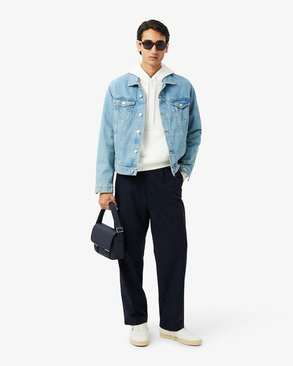 Felpa Lacoste logata con cappuccio uomo