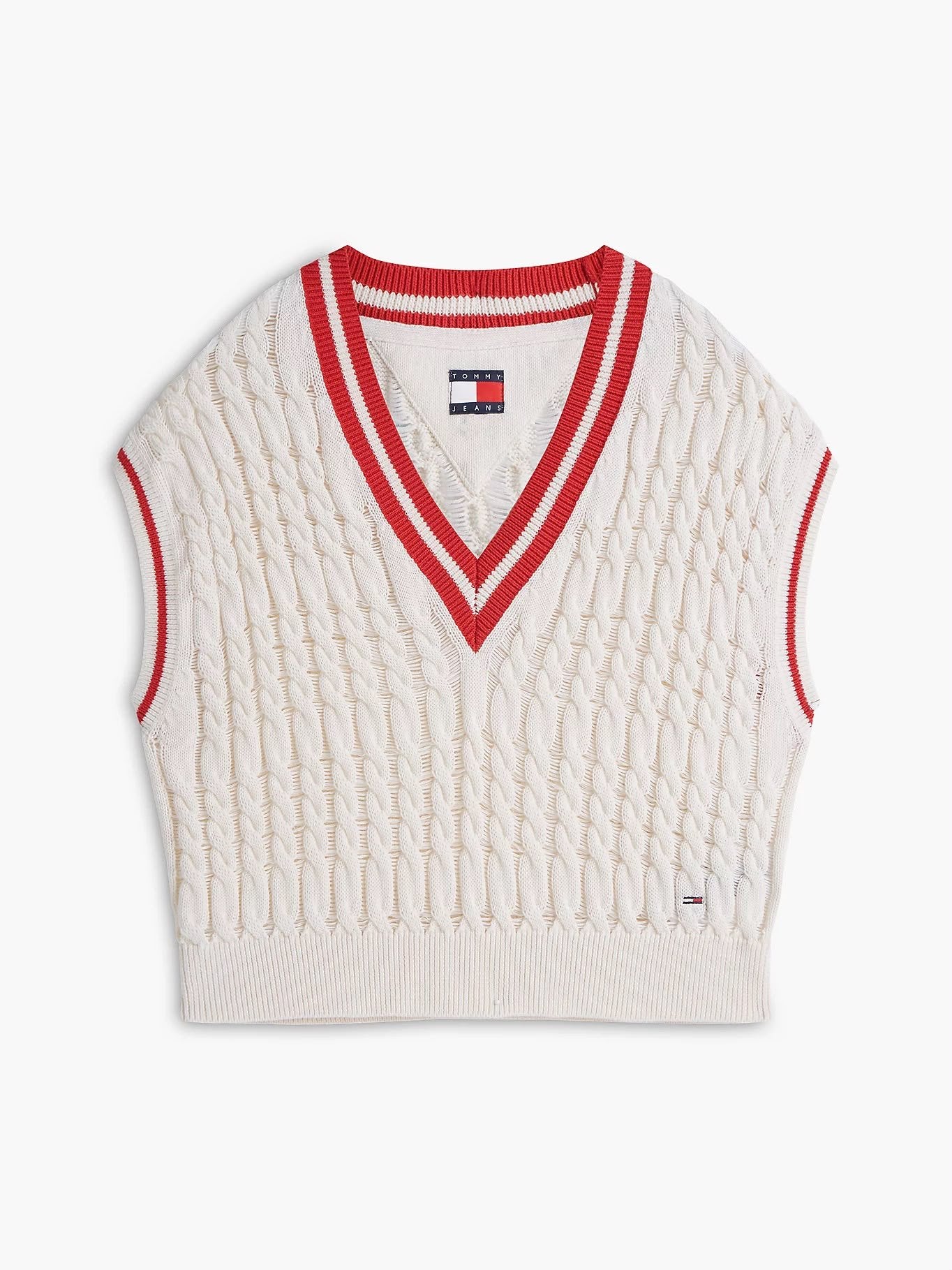 Gilet Tommy Jeans in maglia intrecciata donna