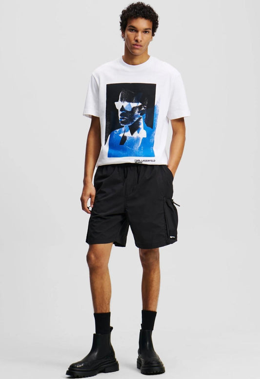 Bermuda Karl Lagerfeld Jeans cargo in nylon uomo