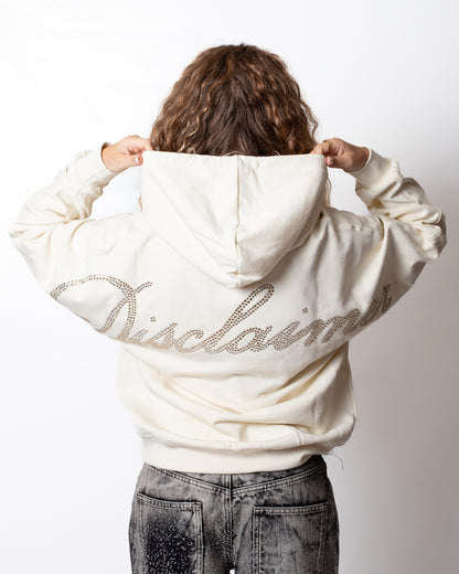 Felpa Disclaimer con cappuccio e logo signature donna