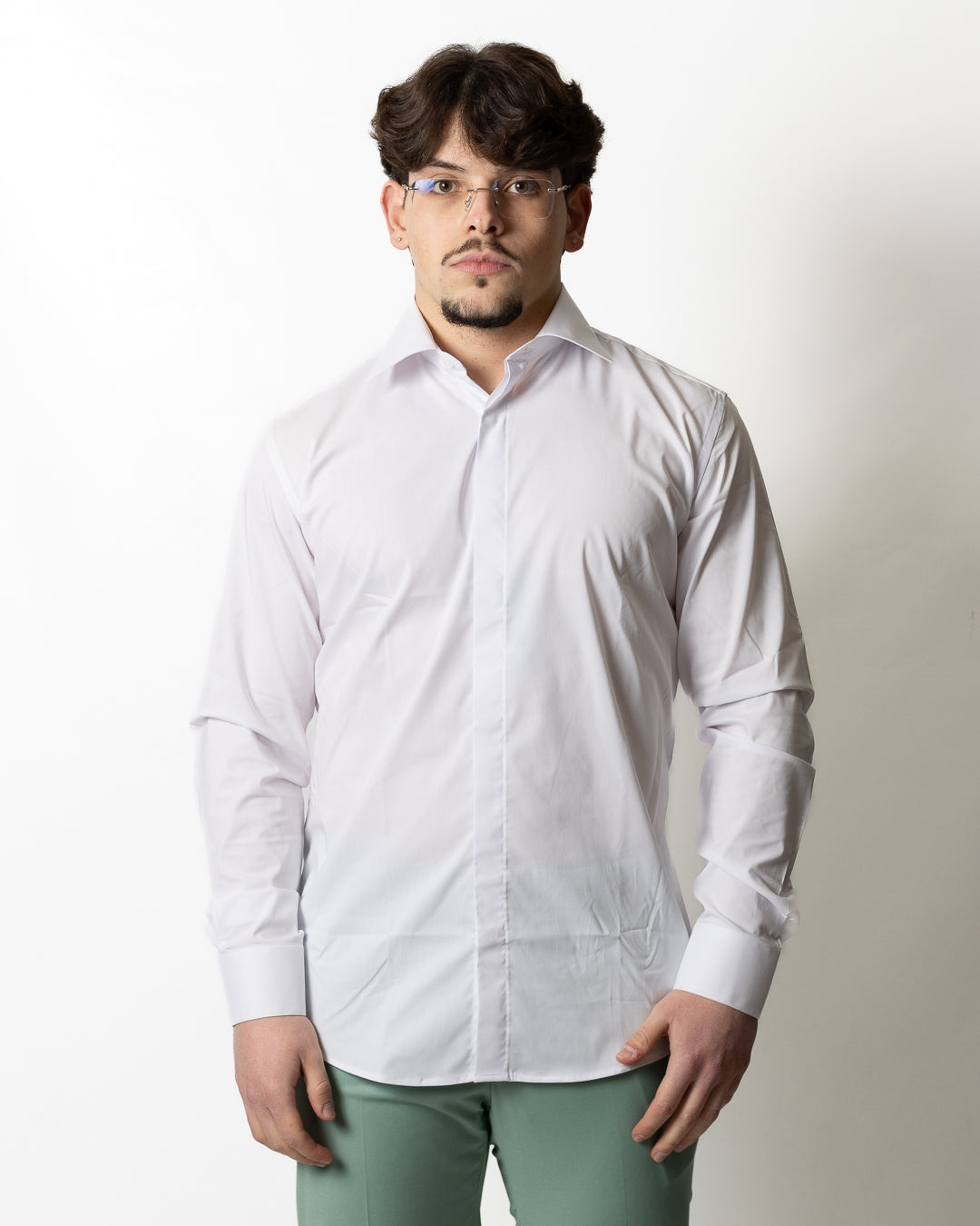 Camicia Daniele Alessandrini "Sartoria" collo italiano uomo