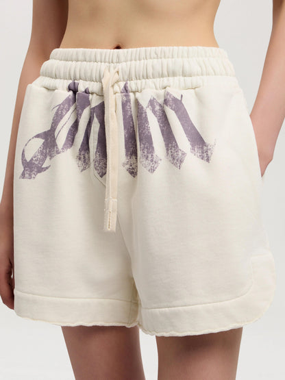 Short Palm Angels in felpa "Big Waist Logo" donna
