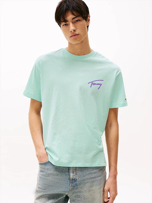 T-Shirt Tommy Jeans con logo signature uomo