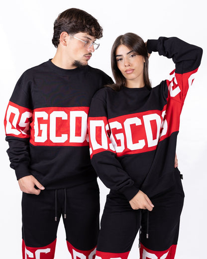 Felpa GCDS girocollo con logo a contrasto
