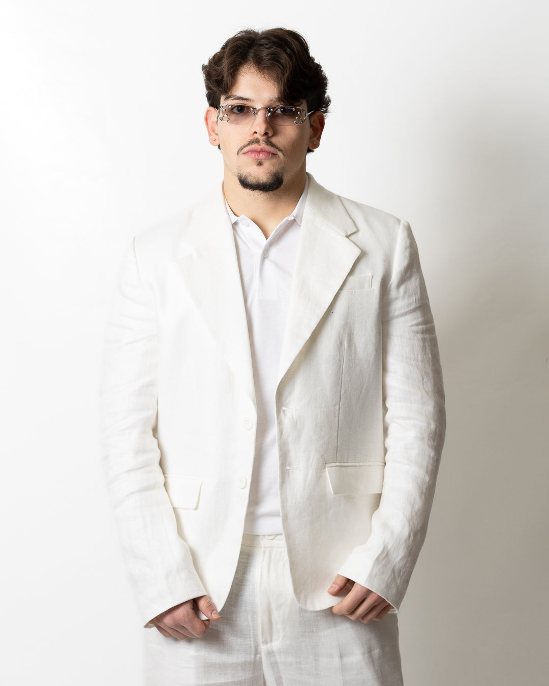 Giacca blazer Richmond X monopetto in lino uomo