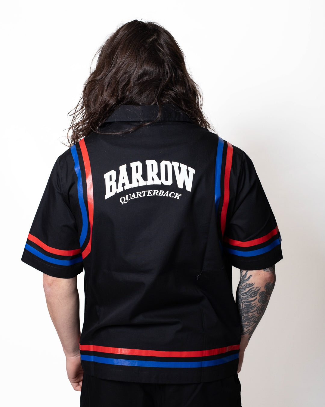 Camicia Barrow in popeline con stampe e logo