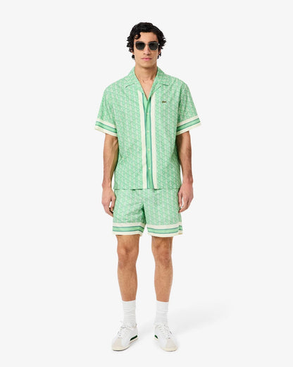 Camicia Lacoste con logo monogram allover uomo