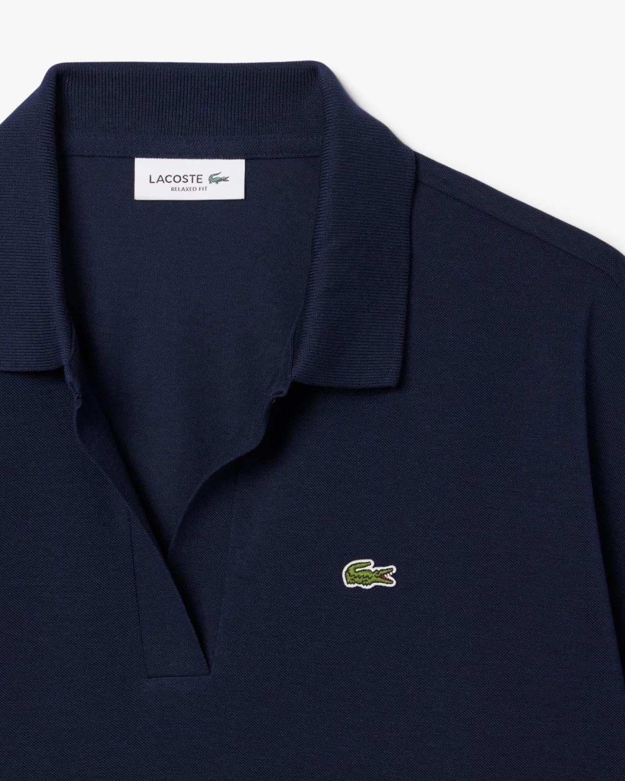 Polo Lacoste in fluido pique donna