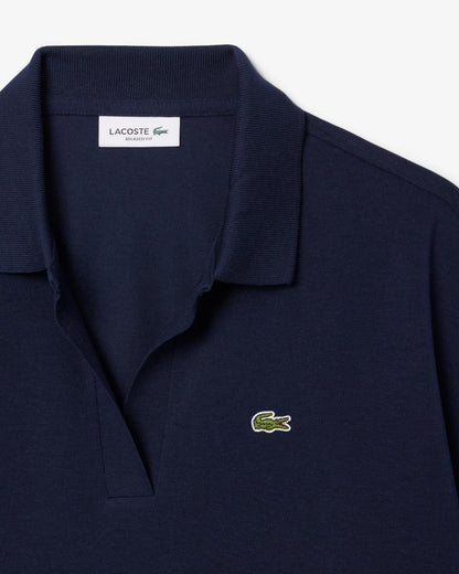 Polo Lacoste in fluido pique donna