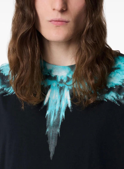 T-Shirt Marcelo Burlon "Colodust Wings Turquoise Black" uomo