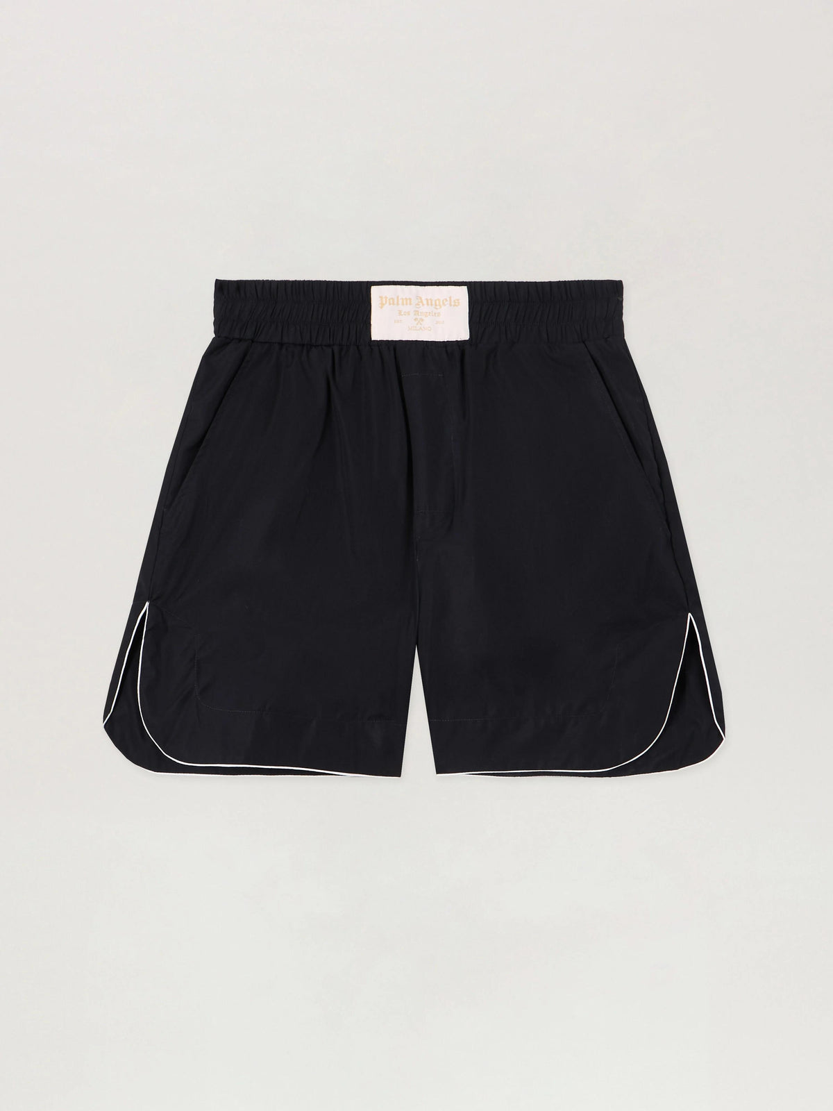 Short Palm Angels in tessuto "Curved Logo" donna