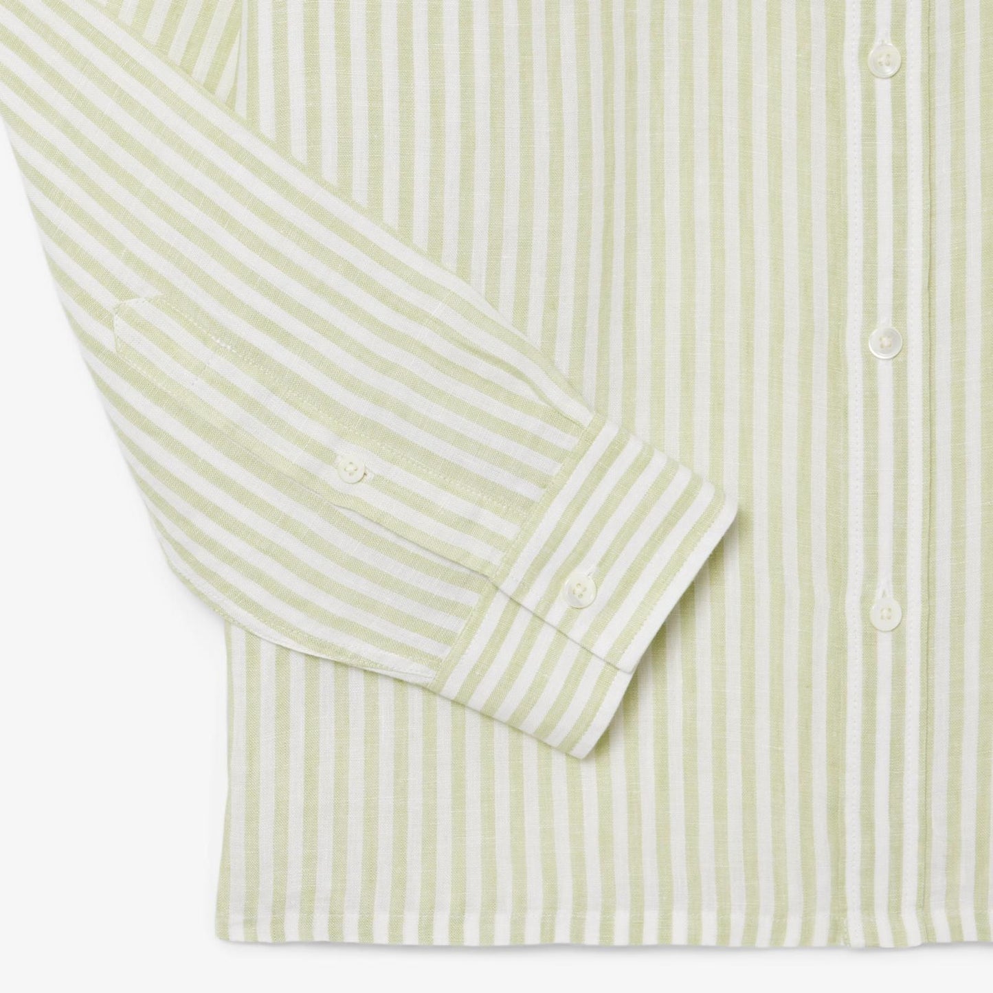 Camicia Lacoste regular in lino a strisce uomo