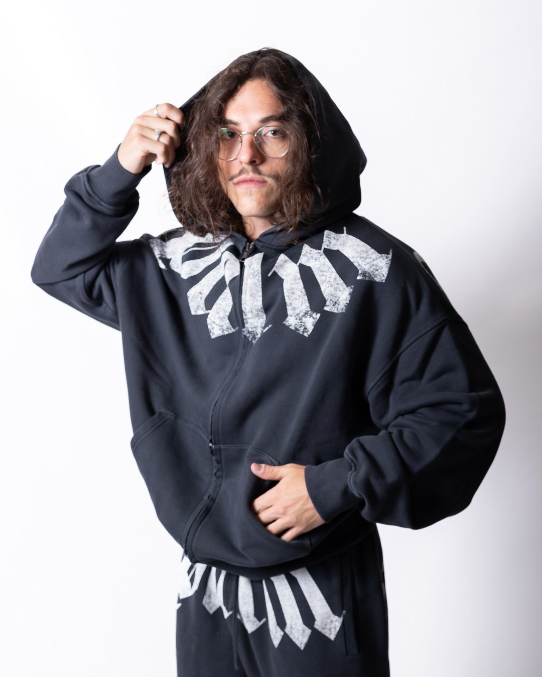 Felpa Palm Angels "Curved Logo"