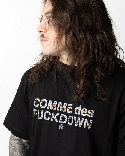 T-Shirt Comme des Fuckdown con borchie multicolor uomo