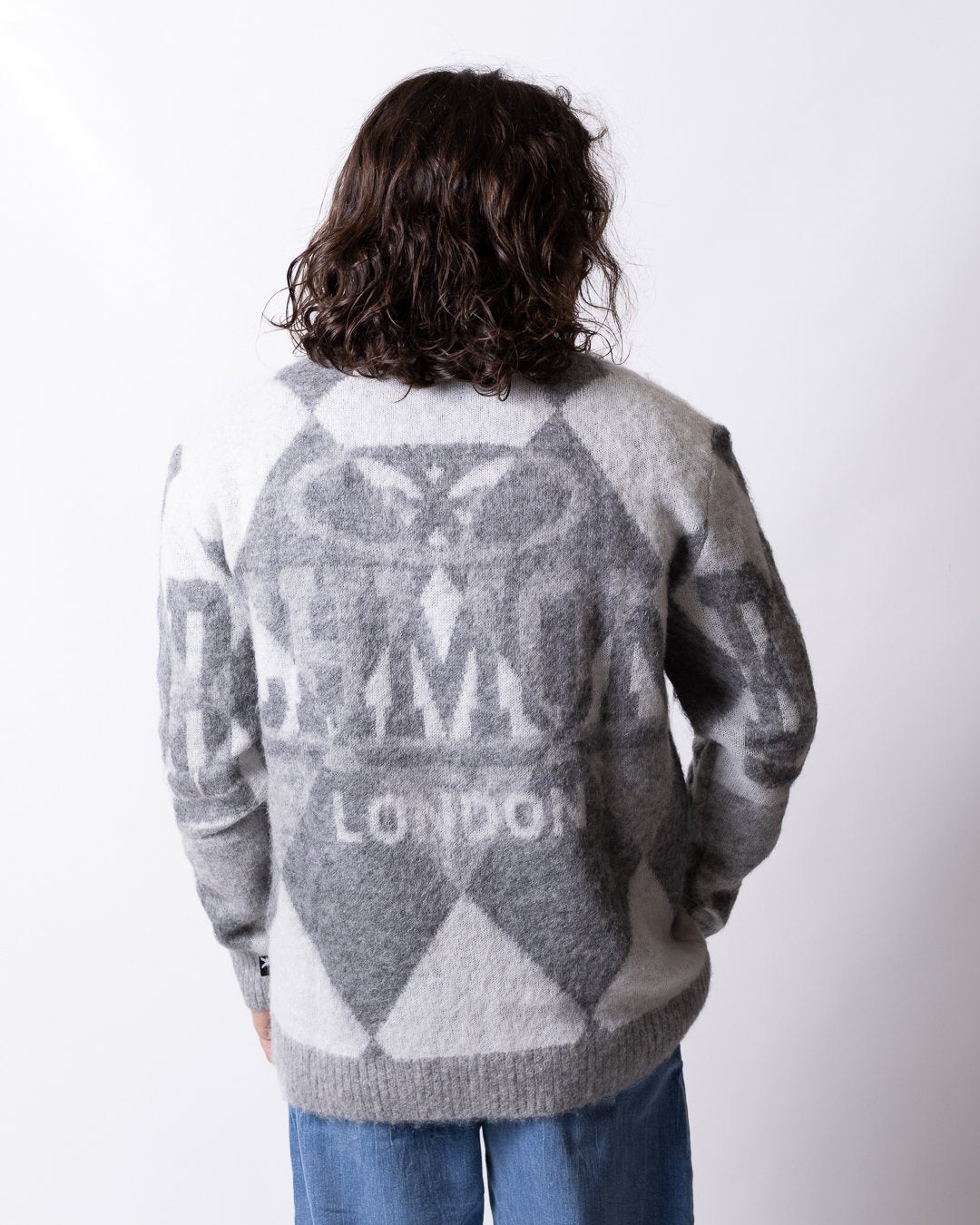 Cardigan Richmond X misto lana e mohair "London" uomo