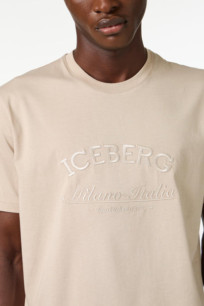T-Shirt Iceberg con ricamo logato uomo