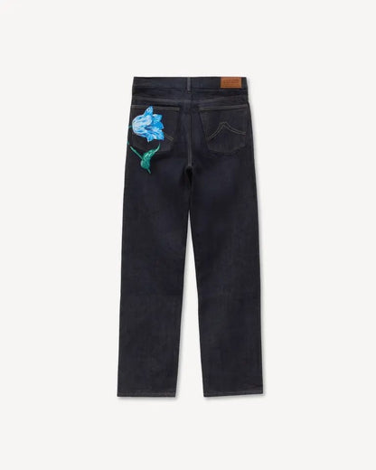 Jeans Kenzo Paris con stampa decorativa e patch logo