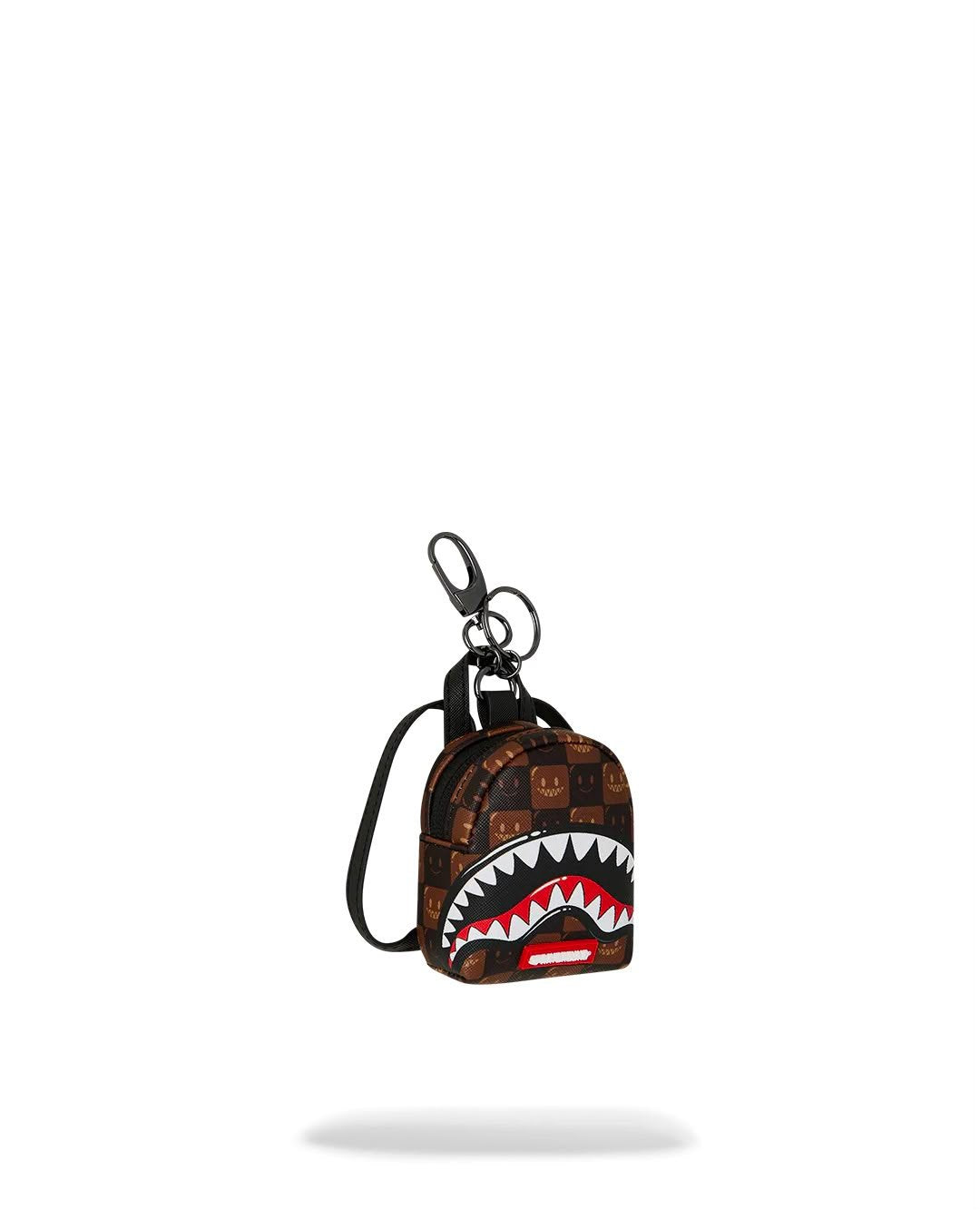 Portachiavi Sprayground marrone SHARKS IN PARIS WTF BUBBLE BROWN CHECK BACKPACK KEYCHAIN