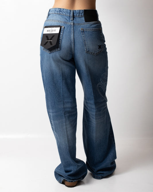 Jeans Richmond X wide leg con stampe donna
