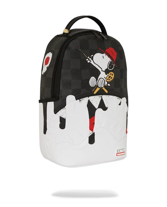 Zaino Sprayground nero Snoopy painting shark dlxsv backpack