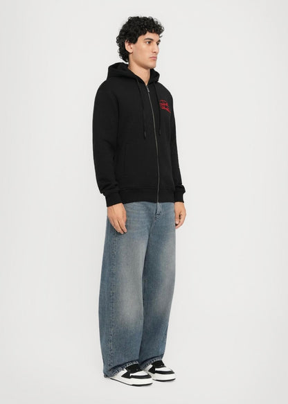 Felpa Just Cavalli fullzip con cappuccio "Corded Logo" uomo