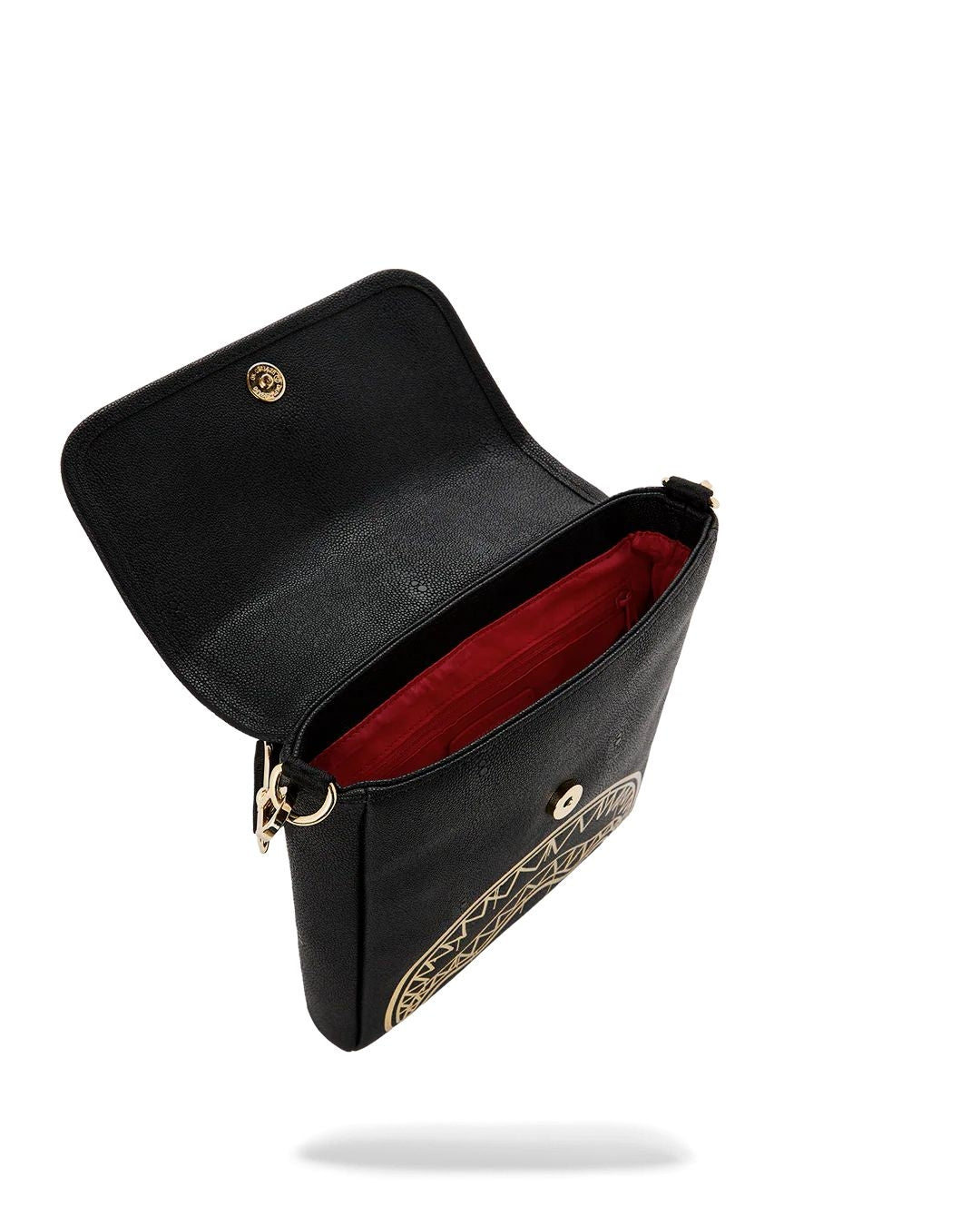 Tracolla Sprayground nero "That gold drap messanger sling"